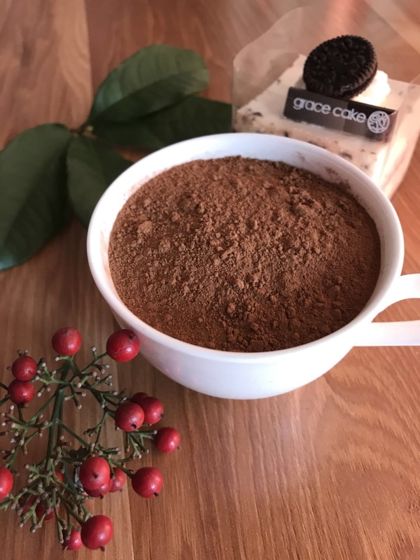 O pó de cacau alcalinizado Unsweetened amargo para promove a circulação sanguínea
