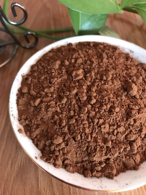 Brown escuro alto - pó de cacau gordo, Shigella natural orgânico do negativo do pó de cacau