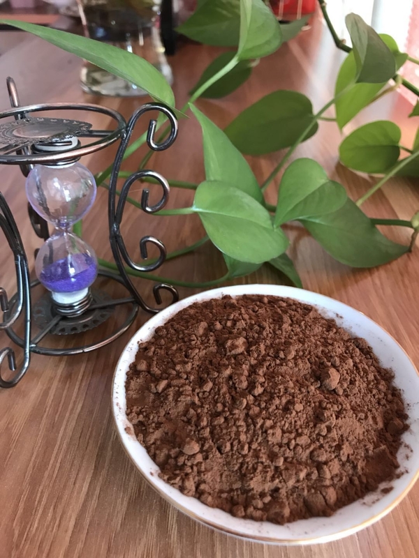 Pó de cacau secado saúde para brownies, chocolate quente de Brown do produto comestível